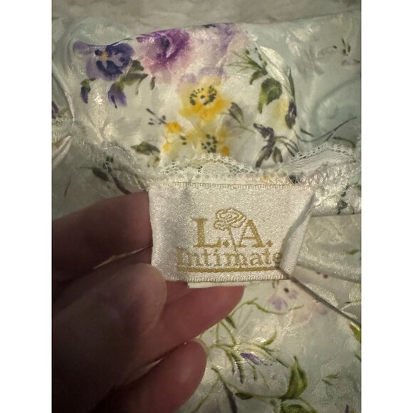 Vintage LA Intimates Nightie Slip Dress Floral Size M - Picture 6 of 10